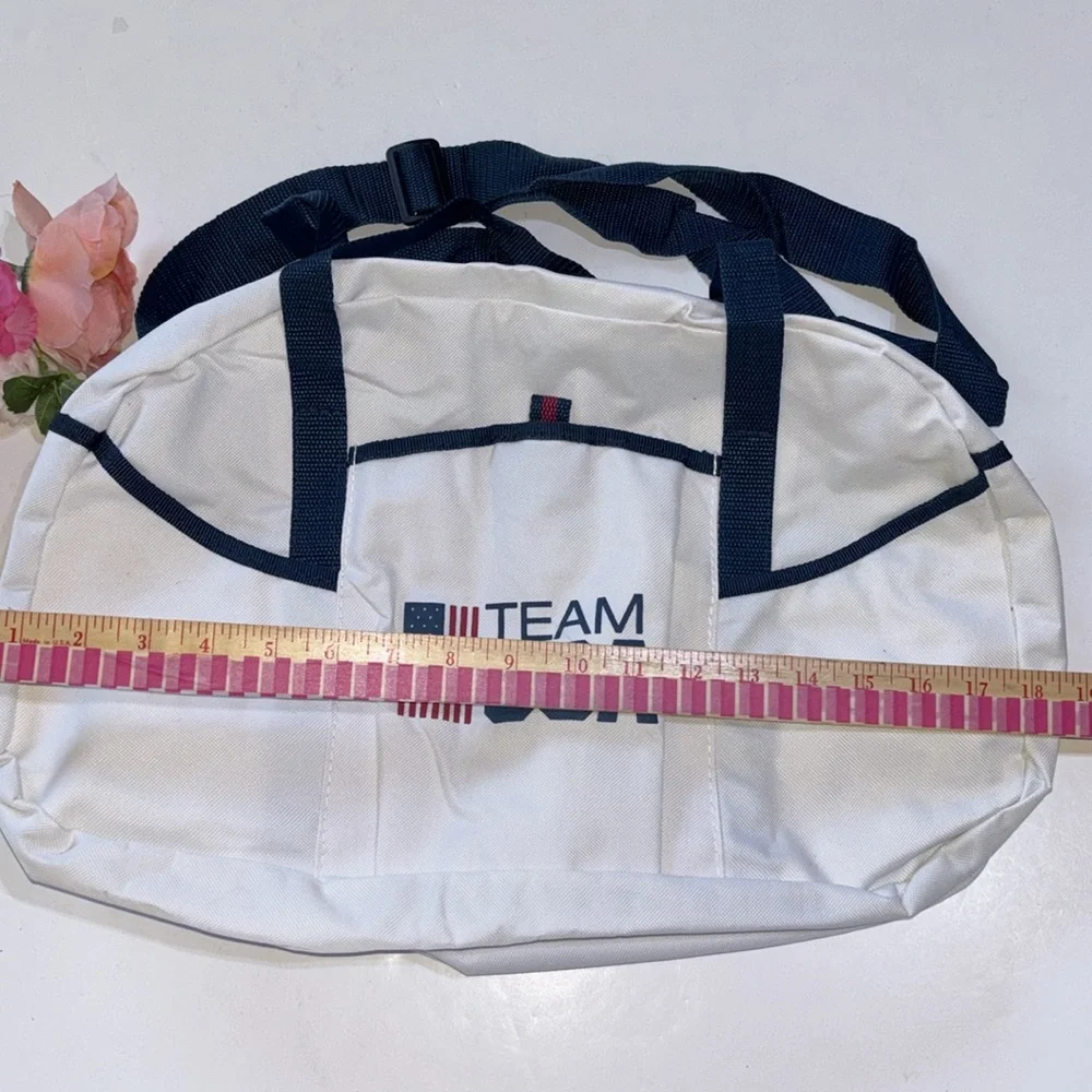 Team USA Duffle Bag White and Navy TEAM USA SMALL DUFFLE BAG RETRO OLYMPics